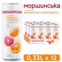 Моршинська з ароматом Апельсин-Грейпфрут 0.33л газ, упаковка 12шт